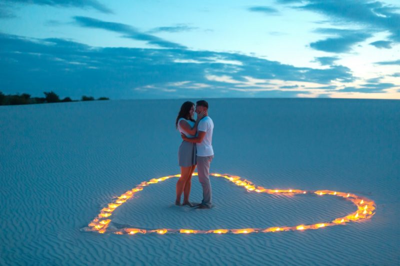 Couple in a Romantic Sand Desert