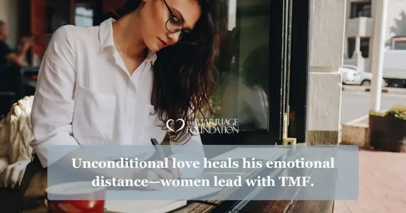 The above realization prompted a rigorous eight-years of meeting with hundreds if not thousands, honing approaches and models that brought marriages to the most efficient path of happiness producing efforts. In the beginning of my journey, I naturally believed, as most people do, that working with couples is the “how”. But I soon discovered this generally accepted idea is deadly to the vast amount of suffering marriages.  My experiments, honing, and creating, that culminated in the establishment of TMF in 2009 where our soul mission is marital restoration, was all the proof I needed that a solo effort is the only way to heal a marriage. The core principle I offer is this: you can heal your marriage independently, focusing on your own internal transformation, without requiring his ‘reluctant’ engagement. In other words, you will lead the way, not push or pull, or confront. Confrontation or “working on issues” is a flawed approach, as it triggers his self-preservation instincts, leading to a fight-or-flight response. Instead, TMF’s methodology emphasizes self-focused growth, aligning with universal laws to restore your soulmate connection. Let us embark on this scholarly journey together to reclaim the divine love intended for your marriage. 