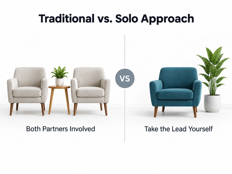 Traditional couples approach compared with taking the lead alone in marriage improvement